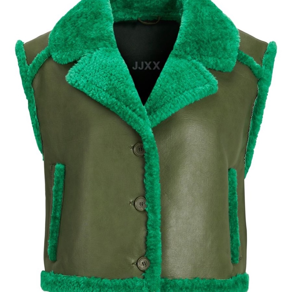 SHEARLING TRIMMED VEST